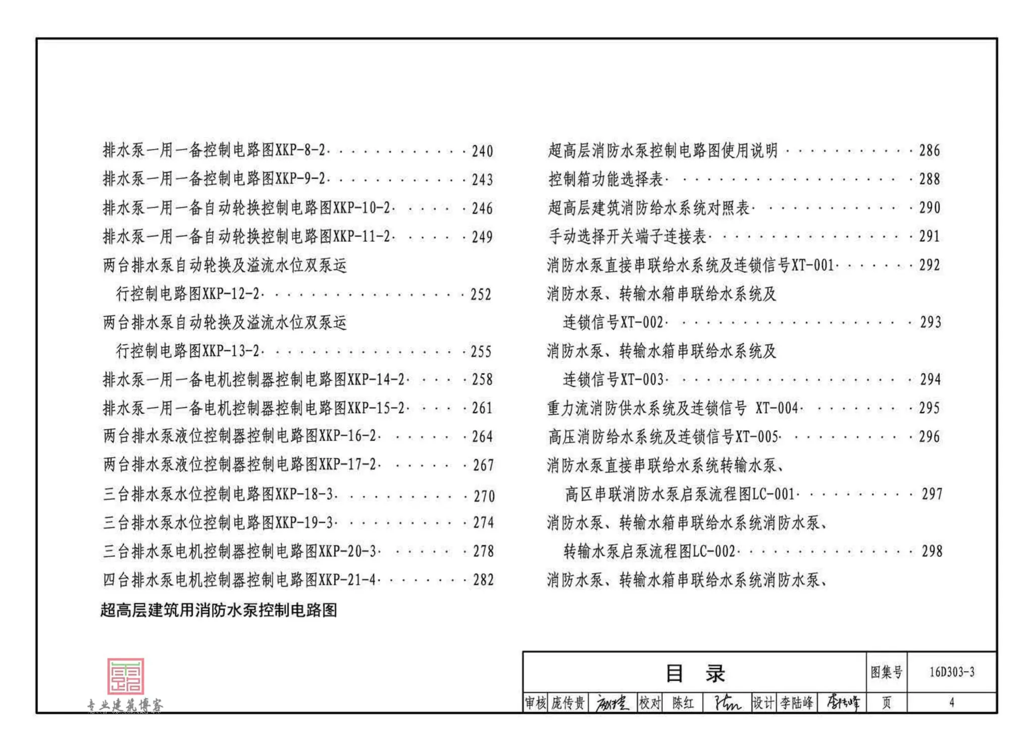 16D303-3,常用水泵控制电路图,标准图集